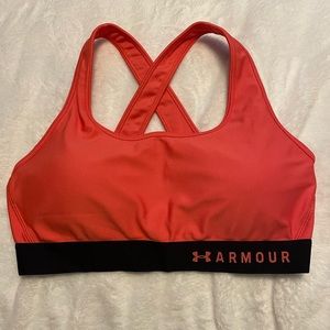 Coral under armour sports bra